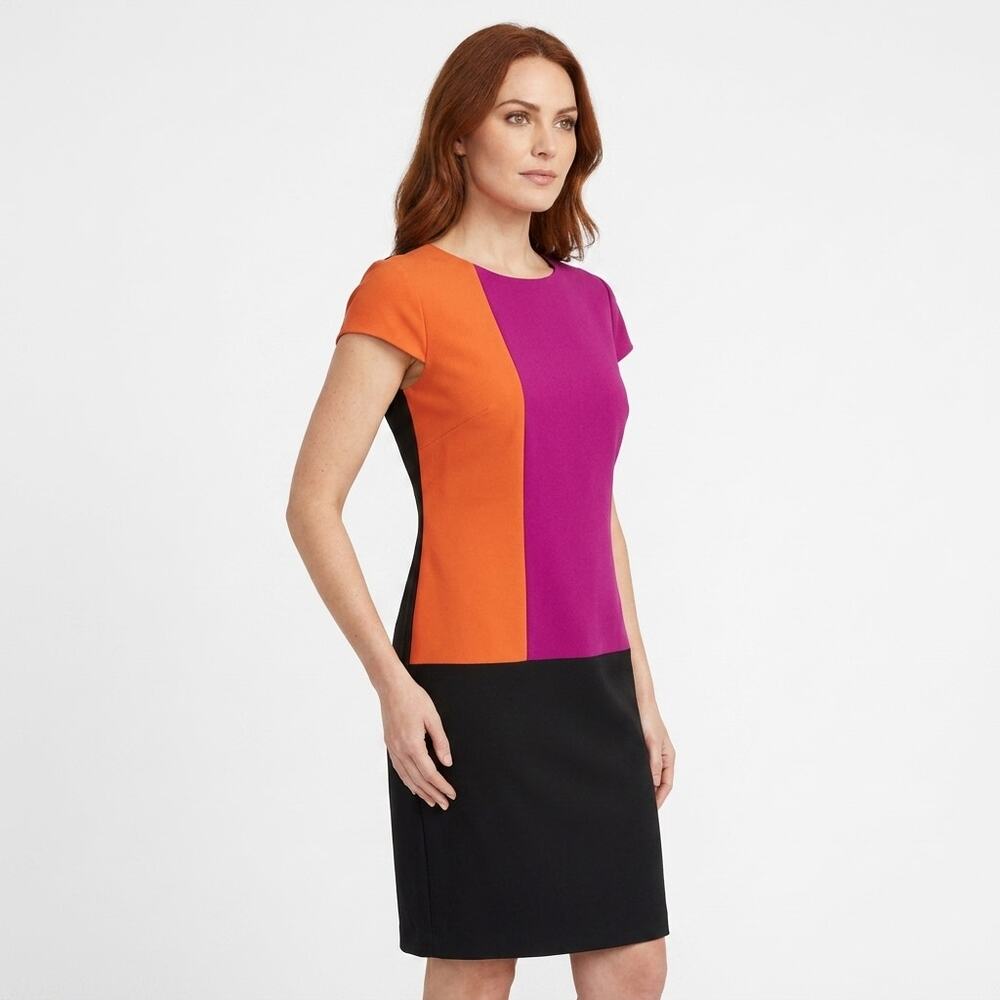 Gabby Skye Multicolor Sheath Knee Length Dress Women Size 10